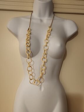 Pilgrim Ivory Link-Chain Statement Necklace for Women